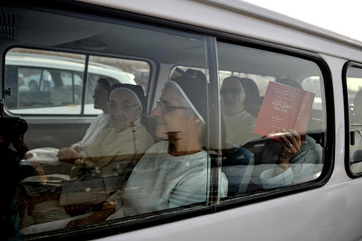 IRAQ, Mosul : MOSUL, IRAQ &#8211; JUNE 13: Assyrian Christian nuns flee Mosul to the safe zones near Arbil city,