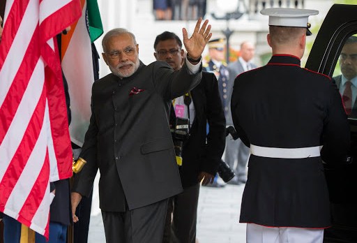 Narendra Modi arrives at the White House