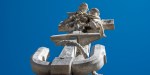 CROSS ANGEL ANCHOR STATUE
