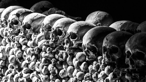 ANCIENT SKULLS,CATACOMBS, CHRISTIAN MARTYRS