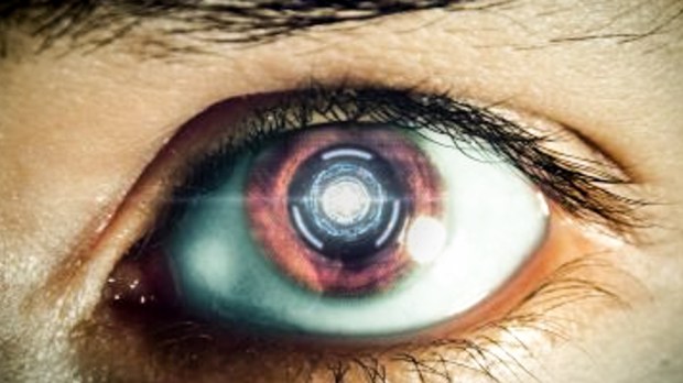 HUMAN EYE WITH TECHNOLOGY