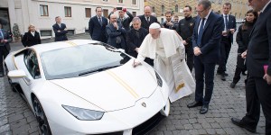 Pope Francis is putting his new Lamborghini up for auction