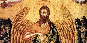 The reason John the Baptist has wings in Orthodox icons