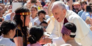 Pope points out what God says BEFORE he gives the Commandments