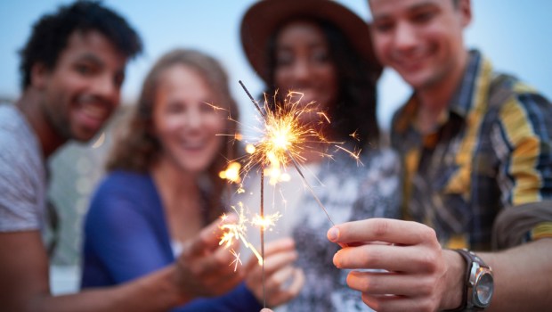 FRIENDS,SPARKLERS,FOURTH OF JULY