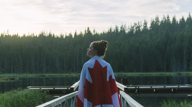 GIRL CANADA FLAG