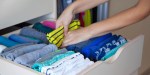 WOMAN,ORGANIZING,DRAWERS