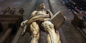 One of the most perfect statues of the Italian Renaissance shows the martyrdom of Saint Bartholomew