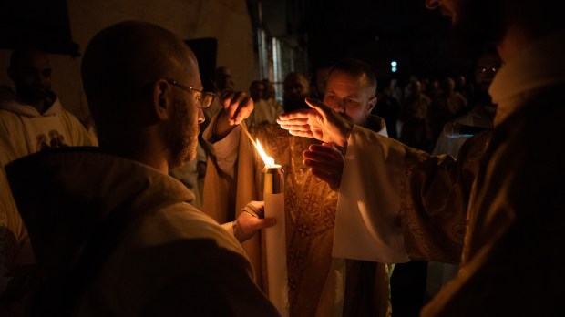 EASTER VIGIL;FIRE;FRANCISCAN FRIARS OF THE RENEWAL;CFR