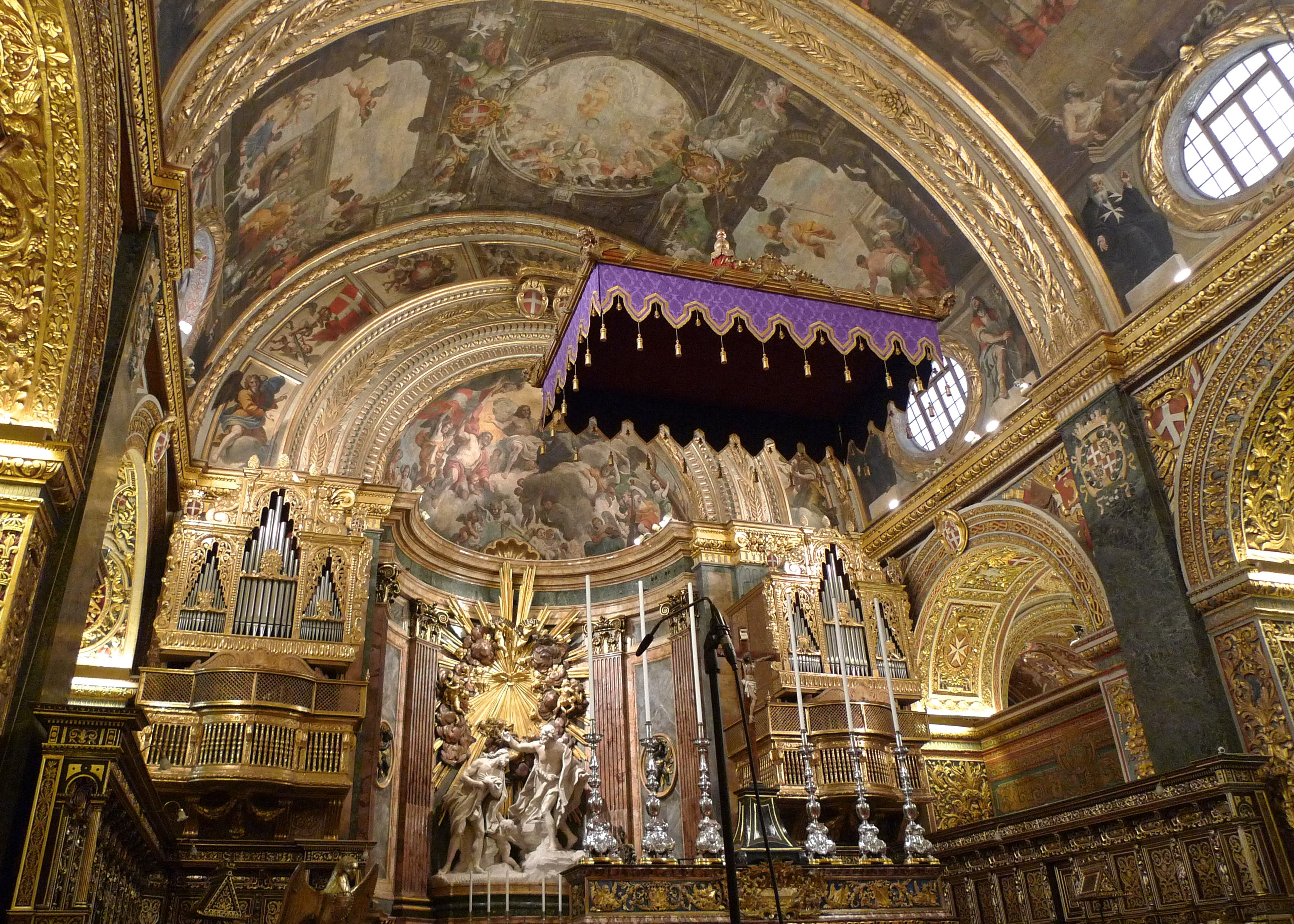 Malta; Altar Canopy, St. John’s Co-Cathedral, Valletta