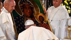 Pope Francis in The Chapel of the Blessed Virgin Mary