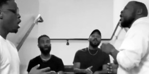 Sacred harmony in a stairwell sends shivers, goes viral