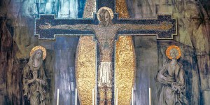 English Catholics struggle to save crucifixion mural in closed church