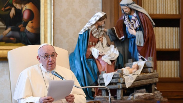 Pope Nativity manger