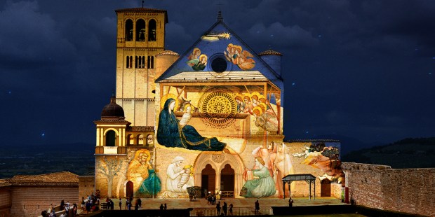 SAINT ASSISI BASILICA LIGHTS