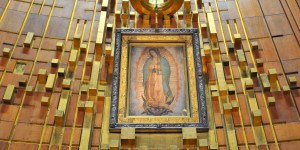 The first photograph ever taken of Our Lady of Guadalupe