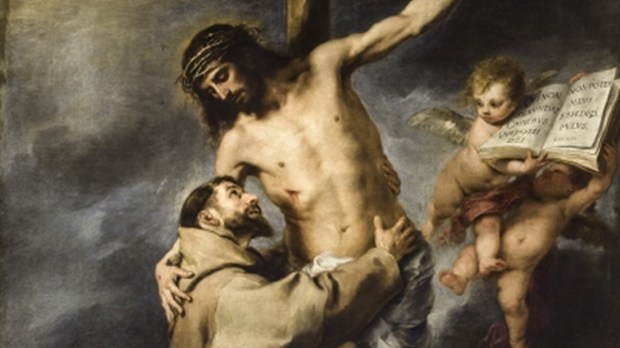 "St. Francis embracing Christ on the Cross
