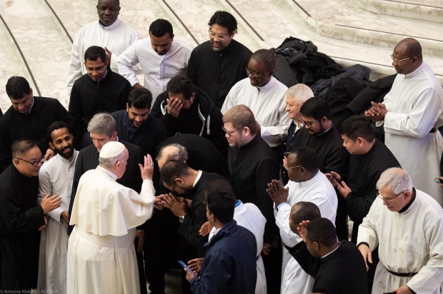 POPE FRANCIS AUDIENCE PAUL VI HALL priests