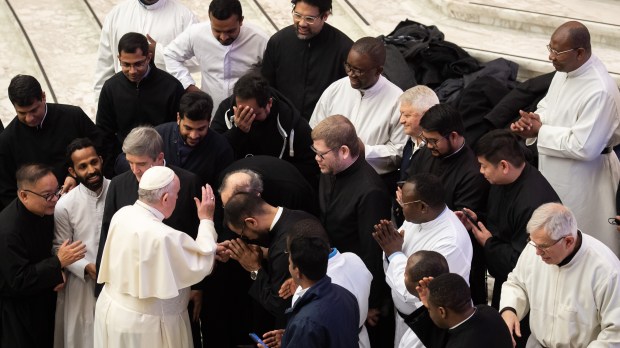 POPE FRANCIS AUDIENCE PAUL VI HALL priests