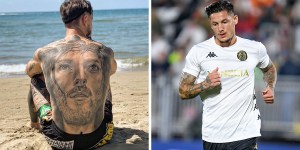 The soccer player who&#8217;s covered his entire back with a tattoo of Jesus