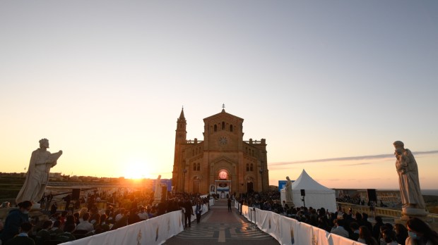 POPE FRANCIS MALTA Basilica of the National Shrine of the Blessed Virgin of Ta' Pinu