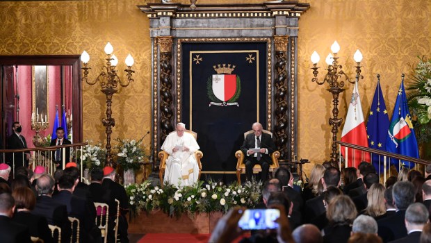 Pope-Francis-and-Maltas-President-George-Vella-authorities-Grand-Council-Chamber