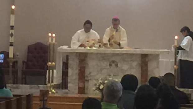 archbishop of san antonio offers Holy Mass in Uvalde