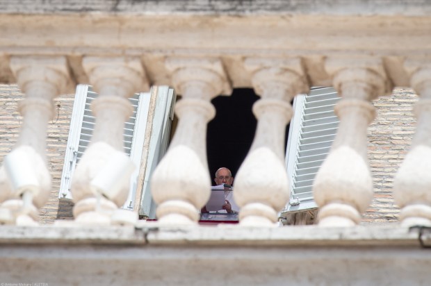 Pope Francis during the Regina Coeli praye