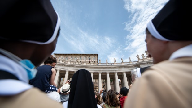 Pope Francis during the Regina Coeli prayer