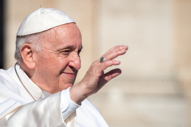 Pope Francis during his weekly general audience in St. Peter's square at the Vatican