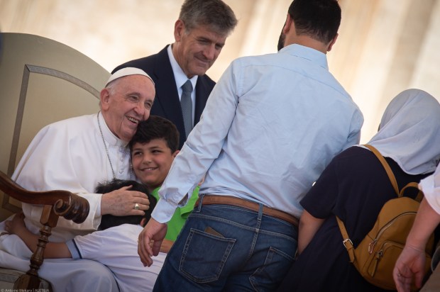 Pope Francis during his weekly general audience in St. Peter's square at the Vatican