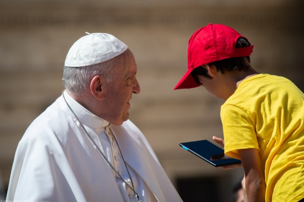 Pope Francis during his weekly general audience in St. Peter's square at the Vatican
