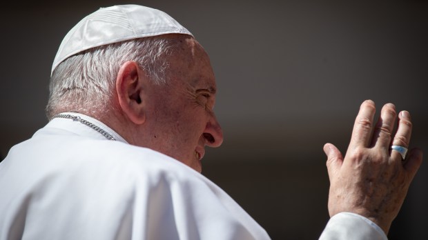 Pope Francis during his weekly general audience in St. Peter's square at the Vatican