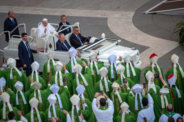 DURING POPE FRANCIS mass for the 10th World Meeting of Families