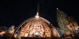 Pope invites us to learn 2 values from Christmas tree and crib (Vatican pictures!)