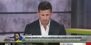 ESPN host prays on the air for the health of Damar Hamlin