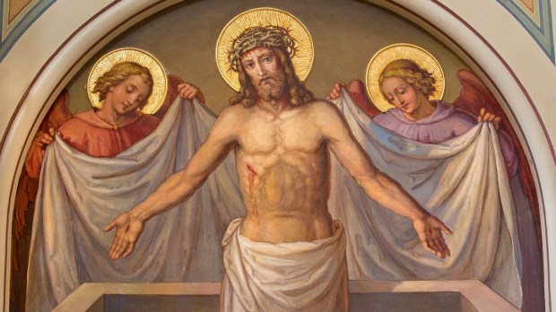 Jesus Christ resurrection with Angels