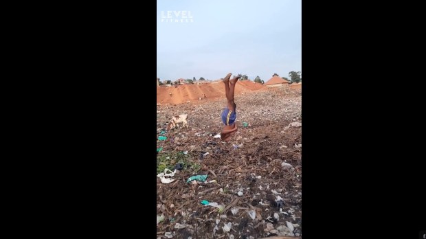 Ugandan boy gymnastics