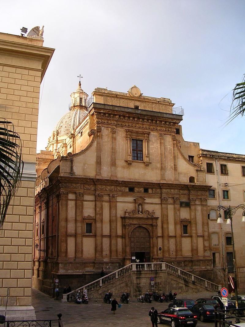 The facade of the Church of Santa Caterina in Palermo.