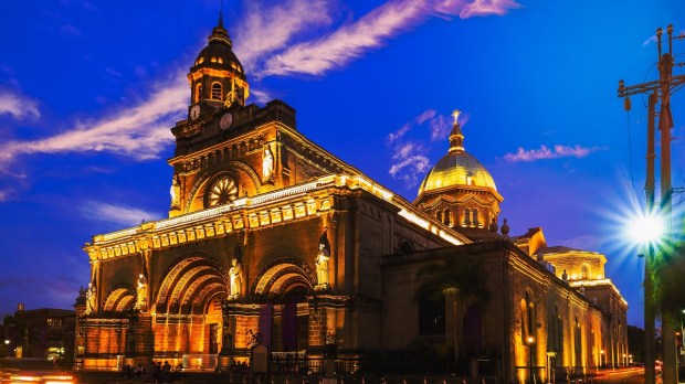 Manila Cathedral at night