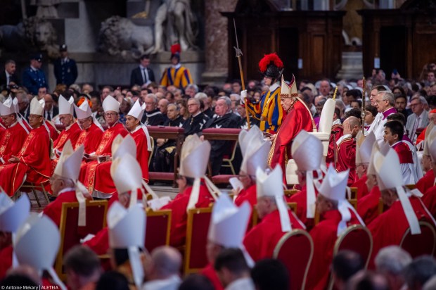 Pope Francis leads a mass for the Solemnity of Saints Peter and Paul at St Peter's basilica