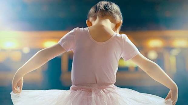 little girl ballet dancer stage