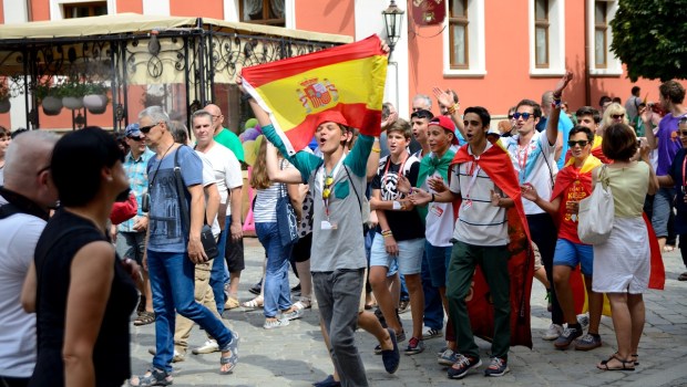 World Youth Day, Poland, Spanish flag