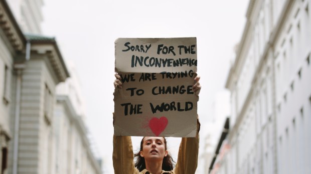 gen z change the world sign