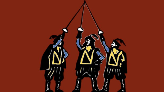 Three musketeers illustration