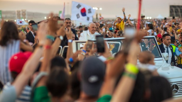 Pope Francis World Young Day vigil with young people in Tejo Park