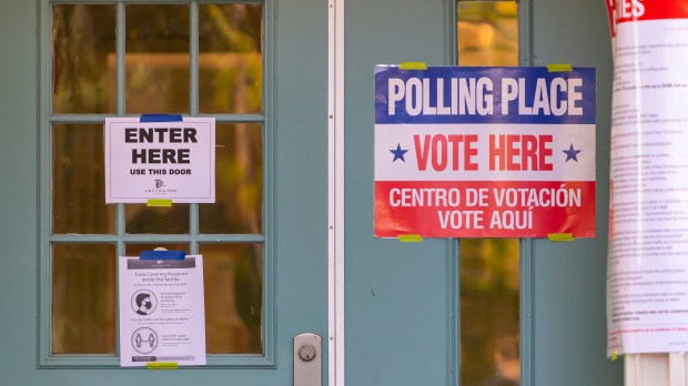 Polling place entrance