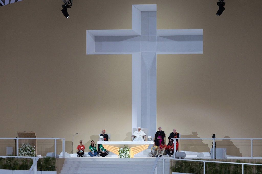 Pope Francis World Young Day vigil with young people in Tejo Park