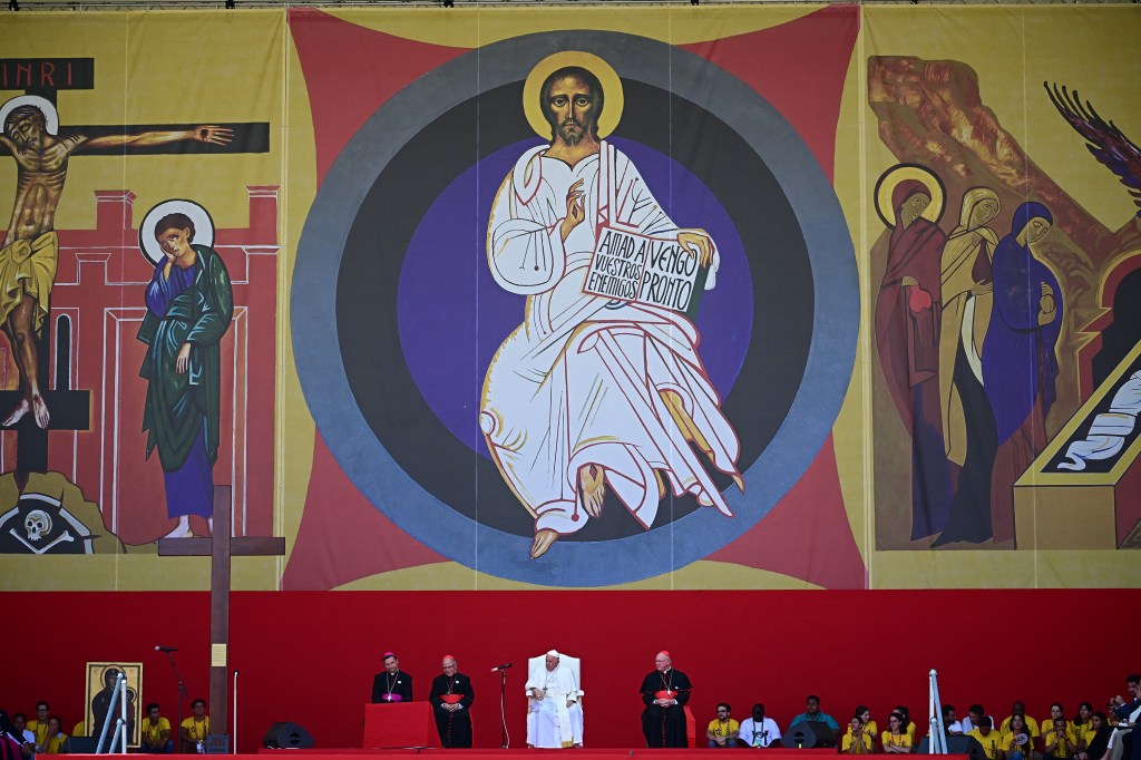 Pope Francis meeting with volunteers of the World Young Day