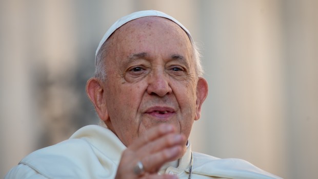 Pope Francis during his weekly general audience in Saint Peter's square at the Vatican